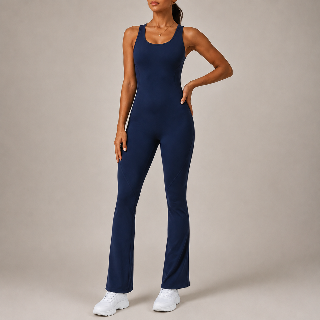 Horn yoga jumpsuit beautiful back elastic body shaping fitness suit tight fitting vest sportswear for women
