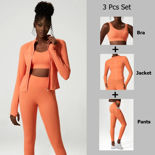Large size fitness suit for women's quick drying exercise set