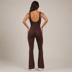 Scoop Neck Wide Strap Active Jumpsuit