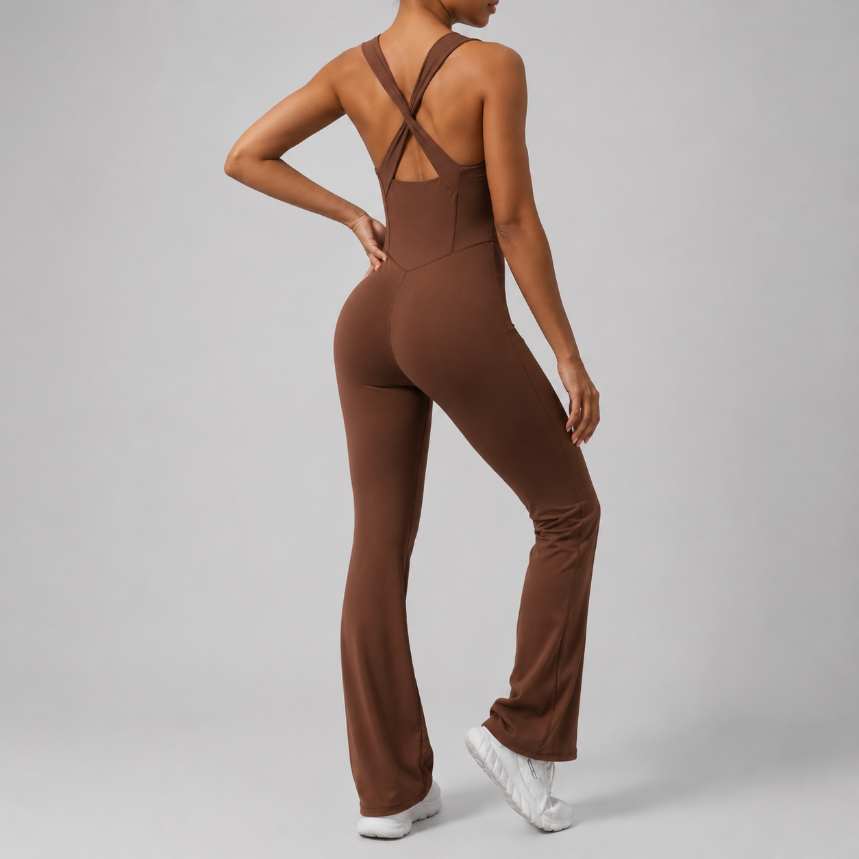 Crisscross Wide Strap Sleeveless Jumpsuit – Stretch Fit