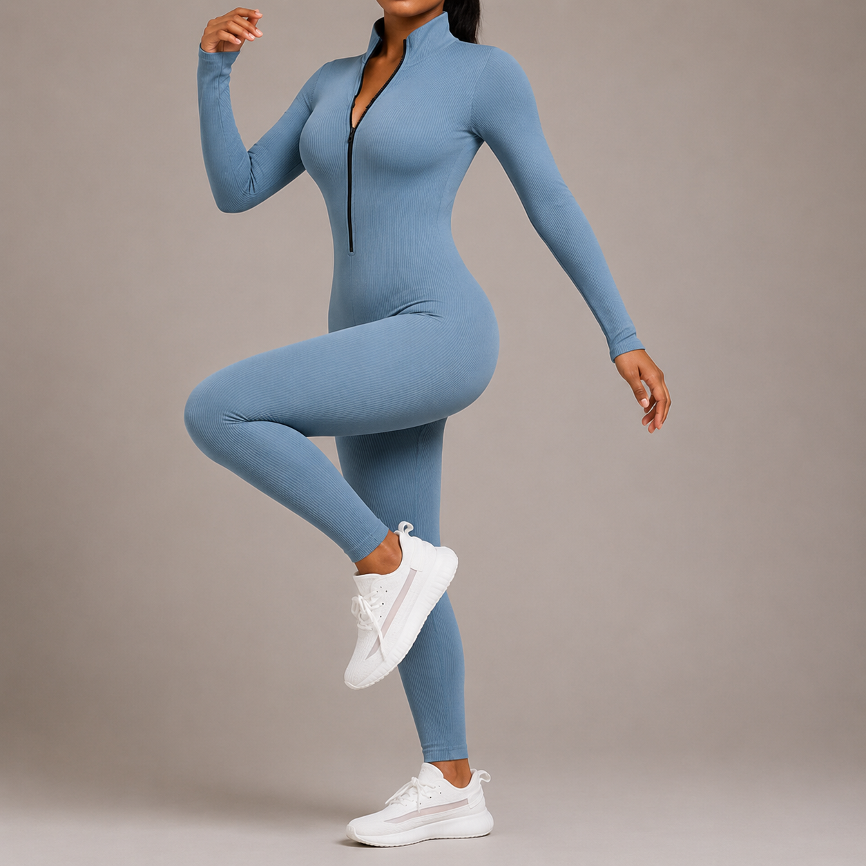Women’s Seamless One-Piece Yoga Jumpsuit – Quick Dry