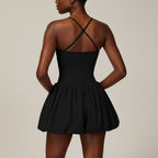 Women’s Crossback Tennis Dress – Built-In Shorts, Bare Feel