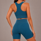 Women’s Seamless Sports Bra And Shorts Yoga Set