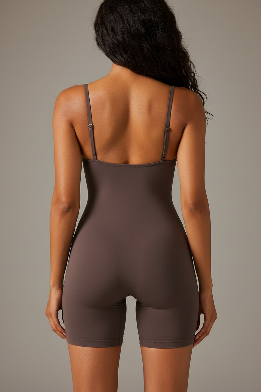 Spaghetti Strap Active Romper