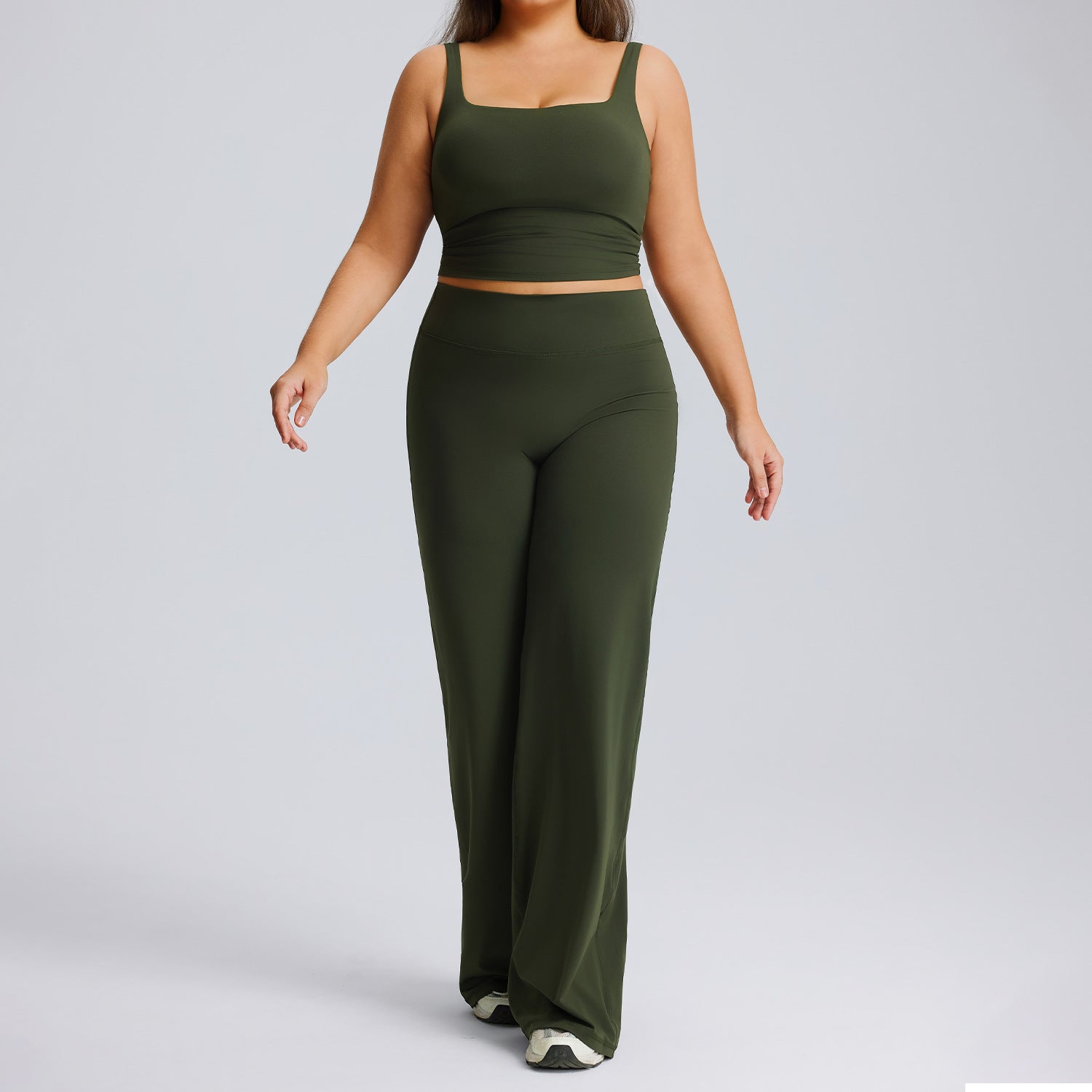 Straight yoga suit set sportswear women's outdoor running fitness suit set