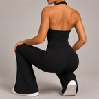 Women’s Hollow Back V-Neck Slim Jumpsuit