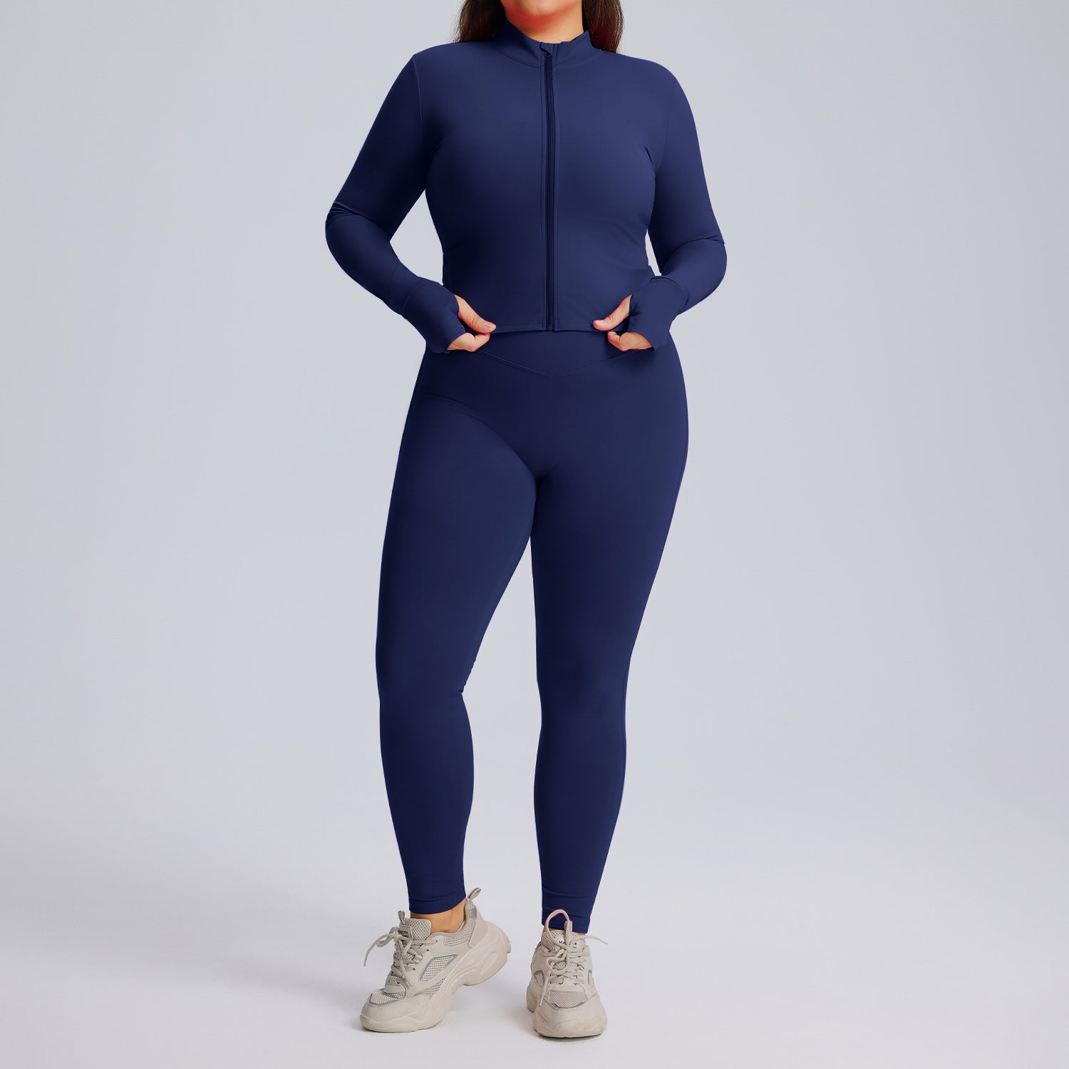 Women’s 3-Piece Yoga Set With Long-Sleeve Jacket