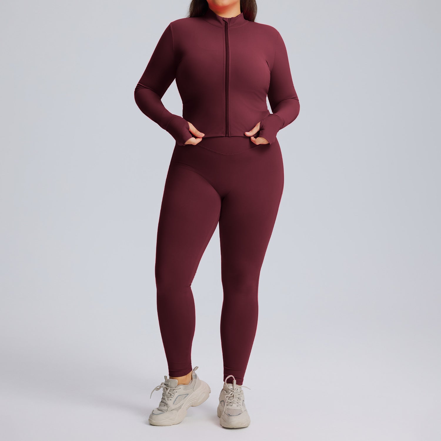 Women’s 3-Piece Yoga Set With Long-Sleeve Jacket