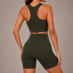Women’s Seamless Sports Bra And Shorts Yoga Set