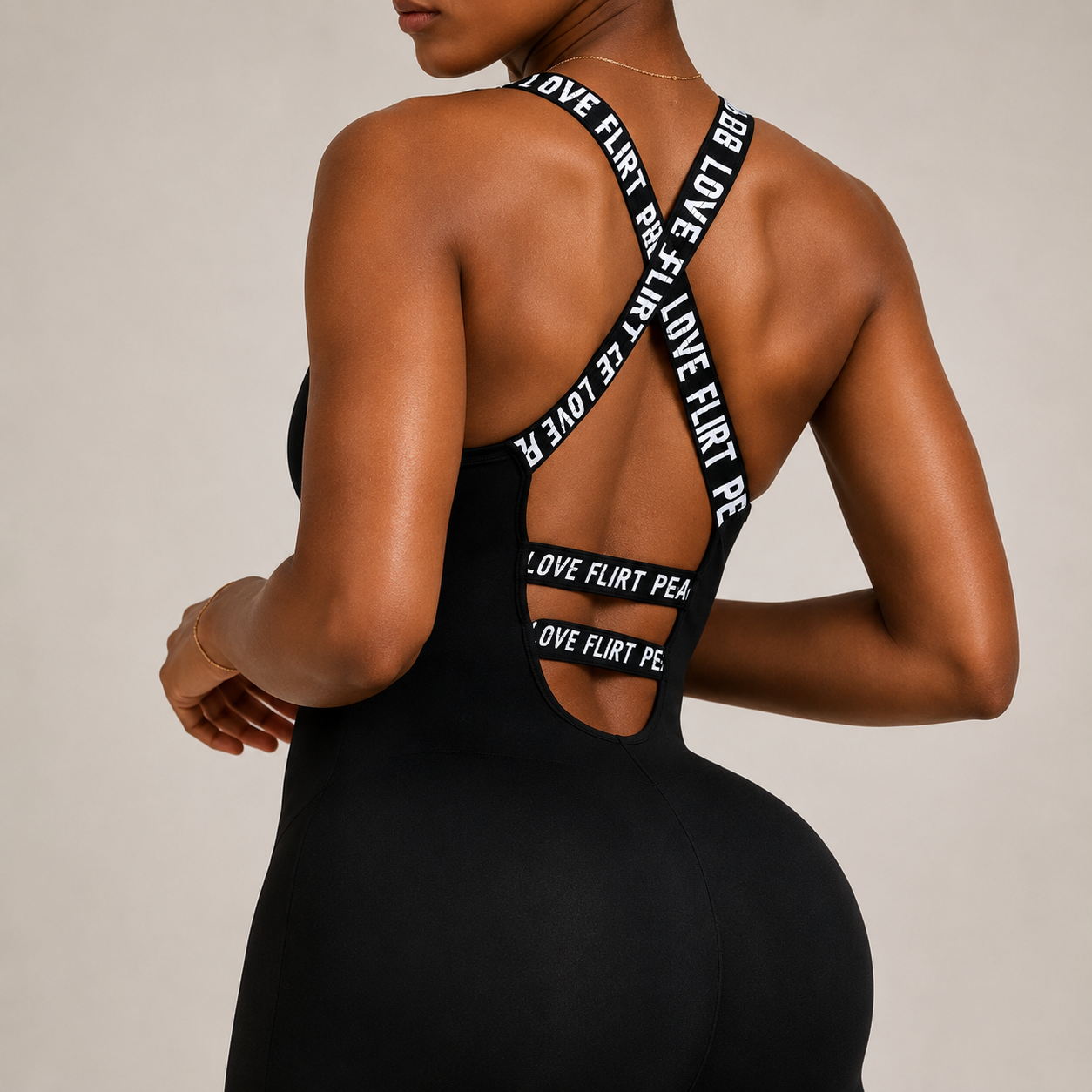 Crisscross Back Sleeveless Active Workout Jumpsuit