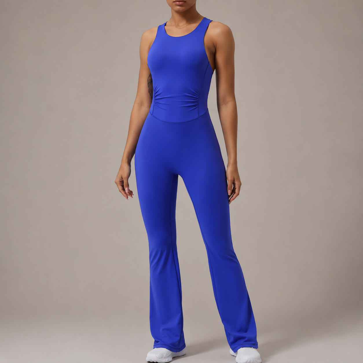 Crisscross Wide Strap Sleeveless Jumpsuit – Stretch Fit