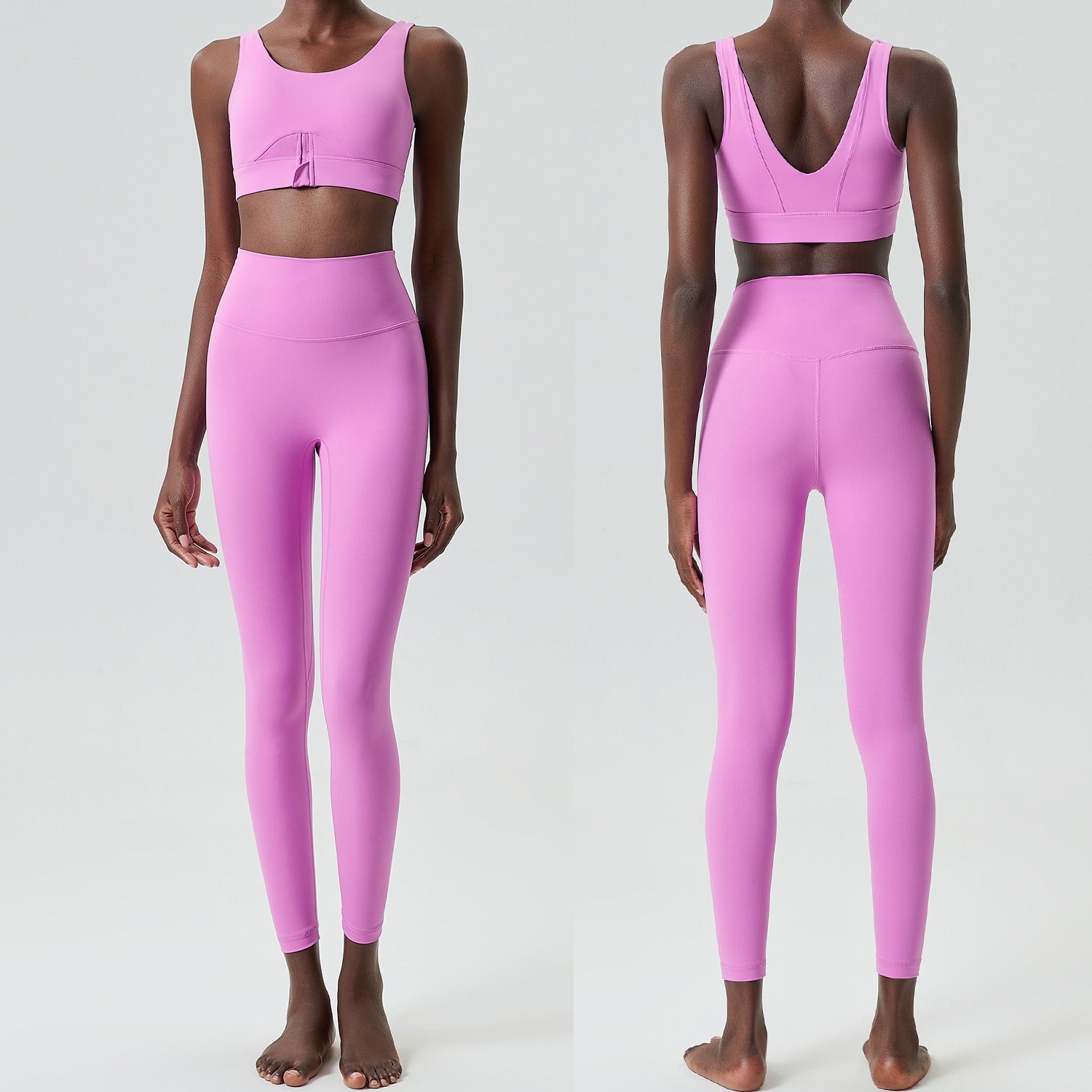 Cross-border zippered yoga clothing set for women, elastic large size running sports fitness clothing two-piece set Lycra quick-