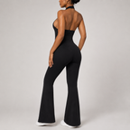 Women’s Hollow Back V-Neck Slim Jumpsuit