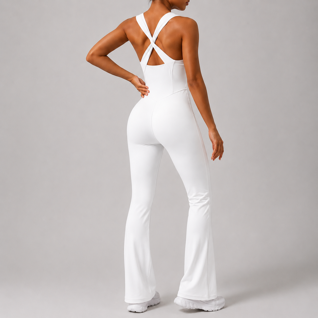 Crisscross Wide Strap Sleeveless Jumpsuit – Stretch Fit