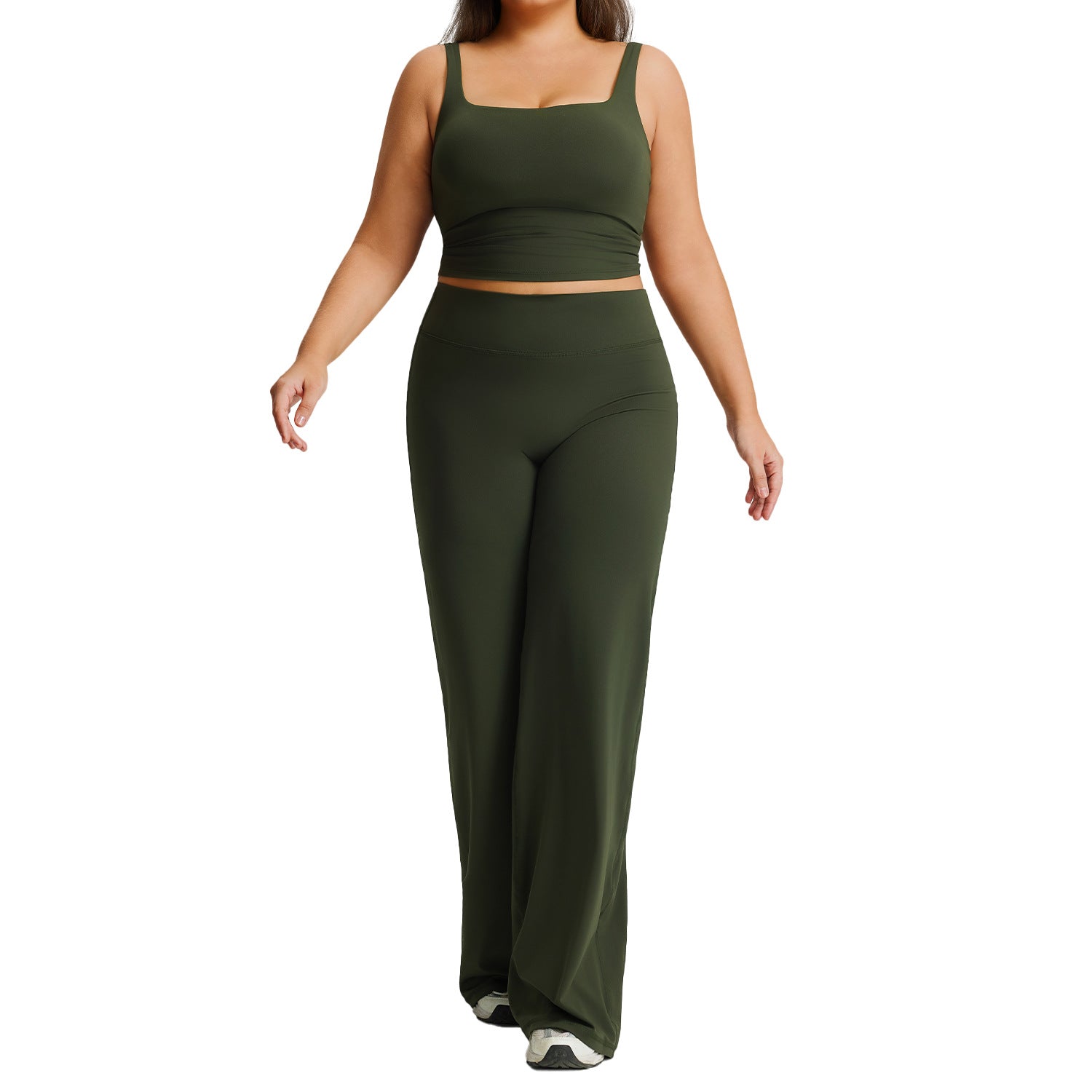 Straight yoga suit set sportswear women's outdoor running fitness suit set
