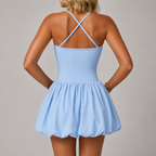 Women’s Crossback Tennis Dress – Built-In Shorts, Bare Feel