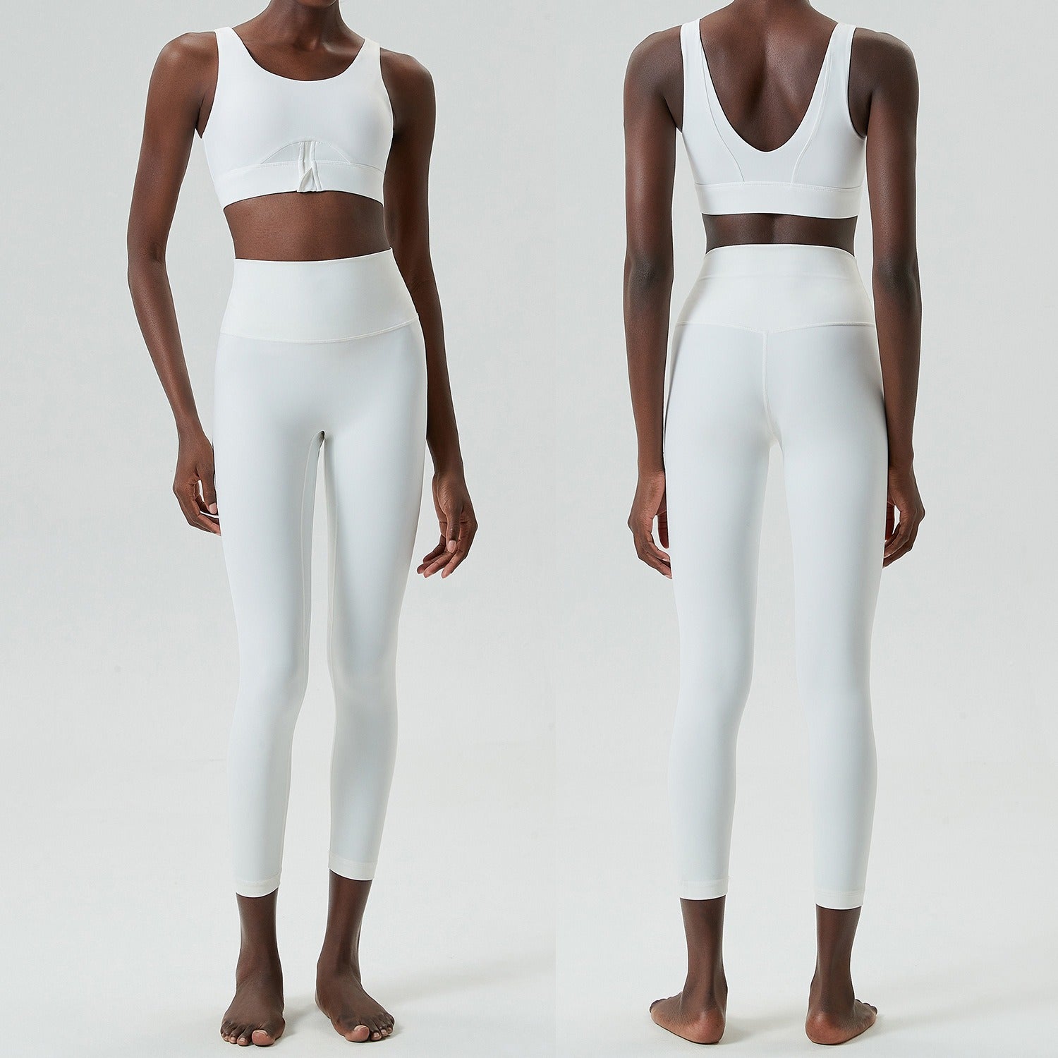 Cross-border zippered yoga clothing set for women, elastic large size running sports fitness clothing two-piece set Lycra quick-