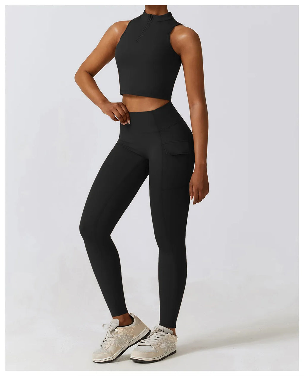 2PCS Women Tracksuit Yoga Set Workout Sportswear Gym Clothes Athletic Wear Fitness Bra High Waist Leggings Push Up Sports Suit