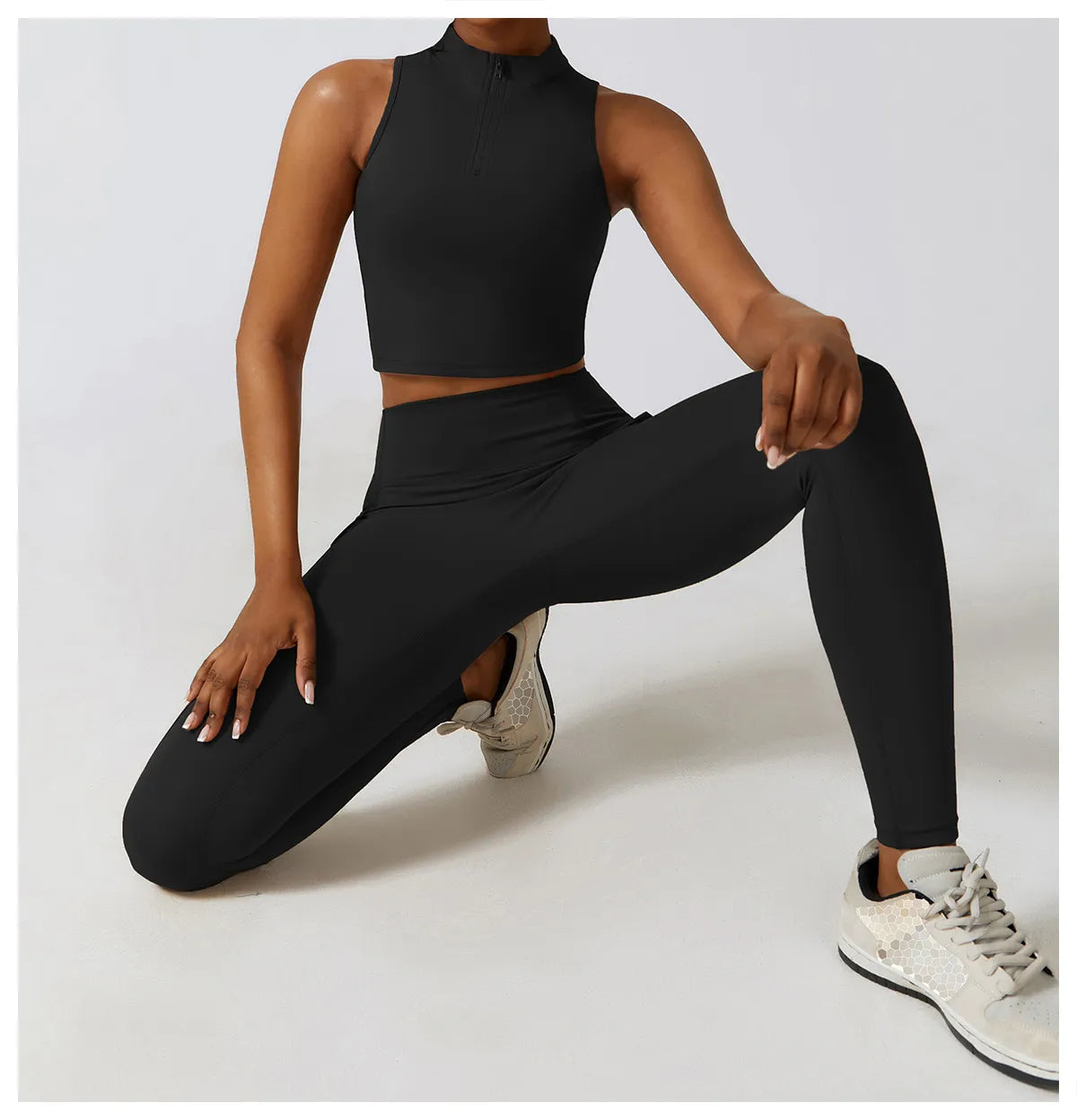 2PCS Women Tracksuit Yoga Set Workout Sportswear Gym Clothes Athletic Wear Fitness Bra High Waist Leggings Push Up Sports Suit