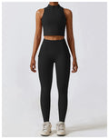 2PCS Women Tracksuit Yoga Set Workout Sportswear Gym Clothes Athletic Wear Fitness Bra High Waist Leggings Push Up Sports Suit
