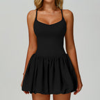 Women’s Crossback Tennis Dress – Built-In Shorts, Bare Feel