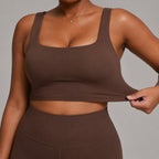 Women’s Seamless Yoga Set – Sleeveless Top And Shorts