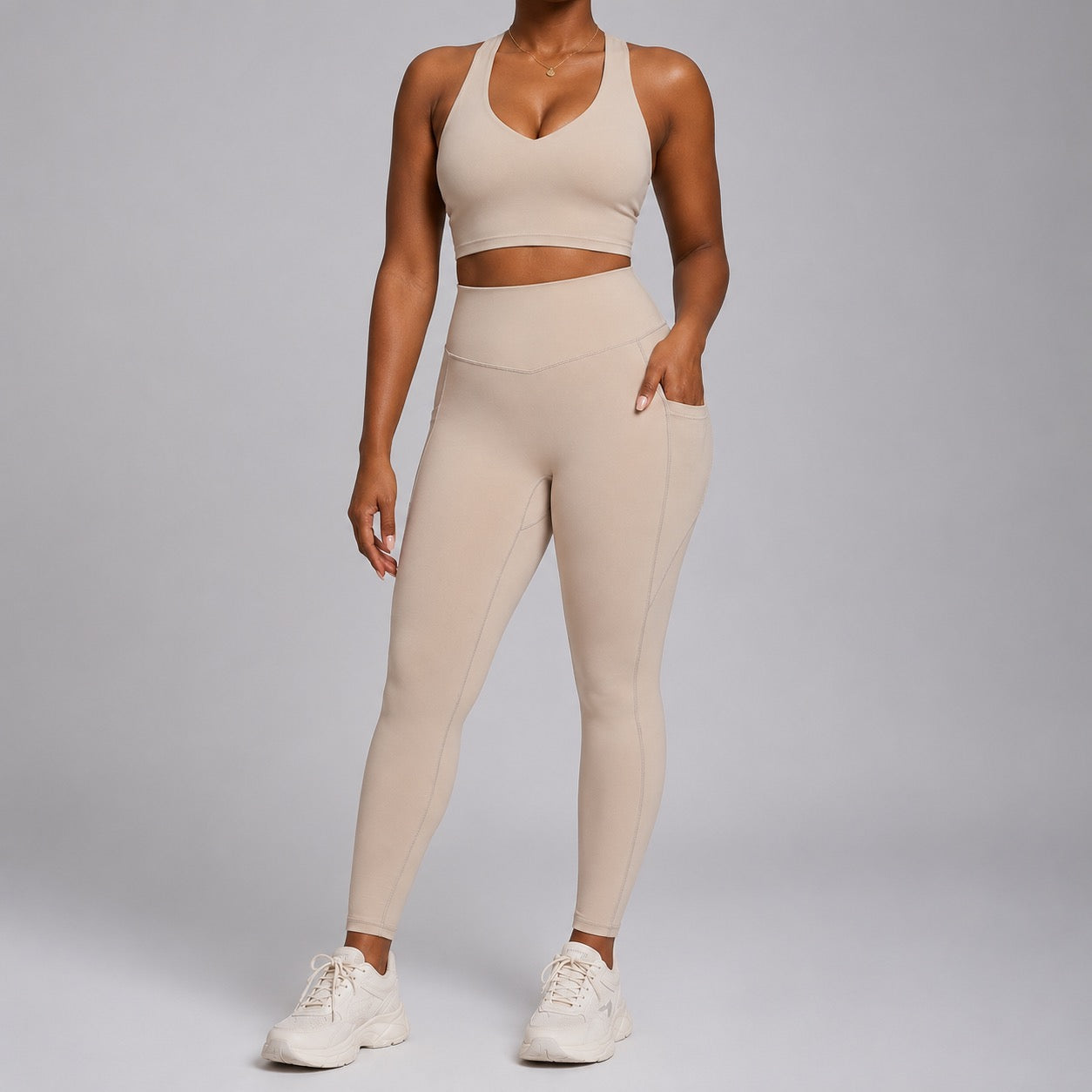Women’s Seamless Yoga Set With Sports Bra And Leggings