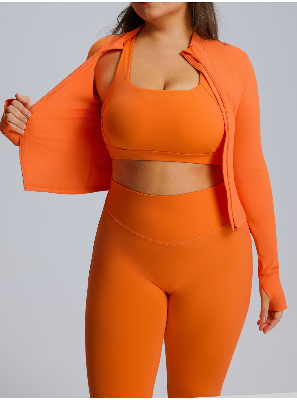 Women’s 3-Piece Yoga Set With Long-Sleeve Jacket