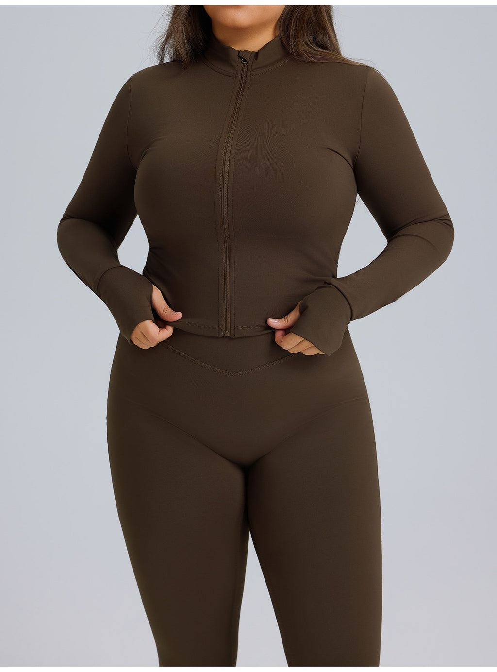 Women’s 3-Piece Yoga Set With Long-Sleeve Jacket