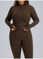 Women’s 3-Piece Yoga Set With Long-Sleeve Jacket