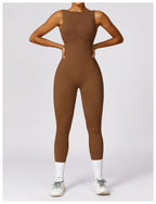 Seamless Backless Yoga Jumpsuit With Sculpting Fit