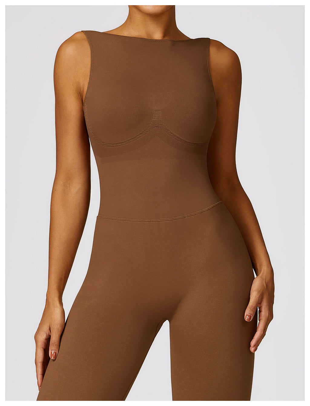 Seamless Backless Yoga Jumpsuit With Sculpting Fit
