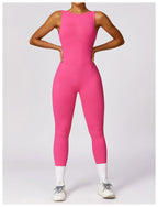 Seamless Backless Yoga Jumpsuit With Sculpting Fit