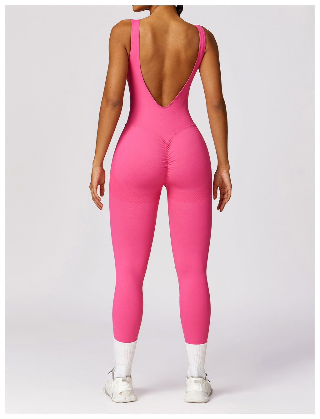 Seamless Backless Yoga Jumpsuit With Sculpting Fit