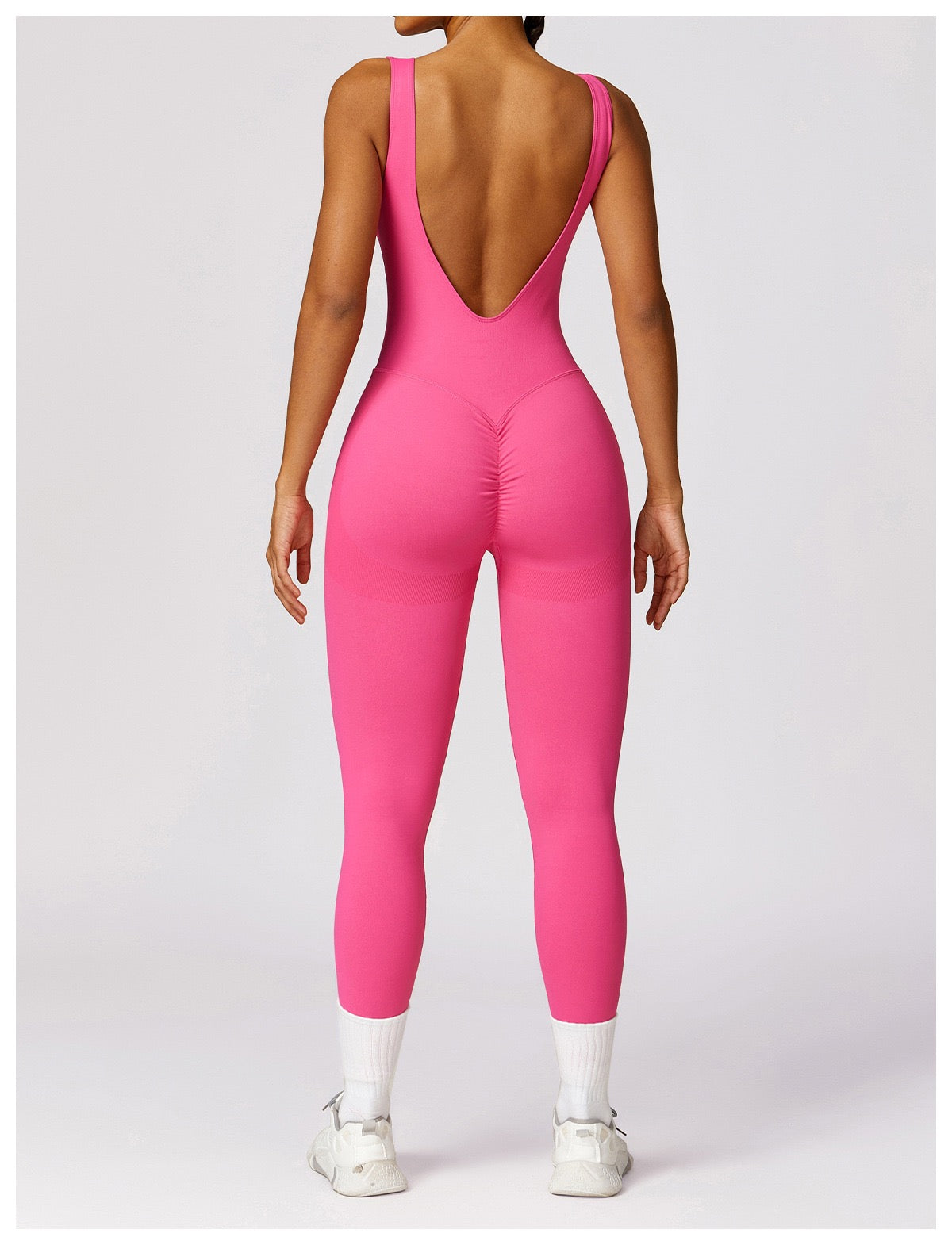 Seamless Backless Yoga Jumpsuit With Sculpting Fit