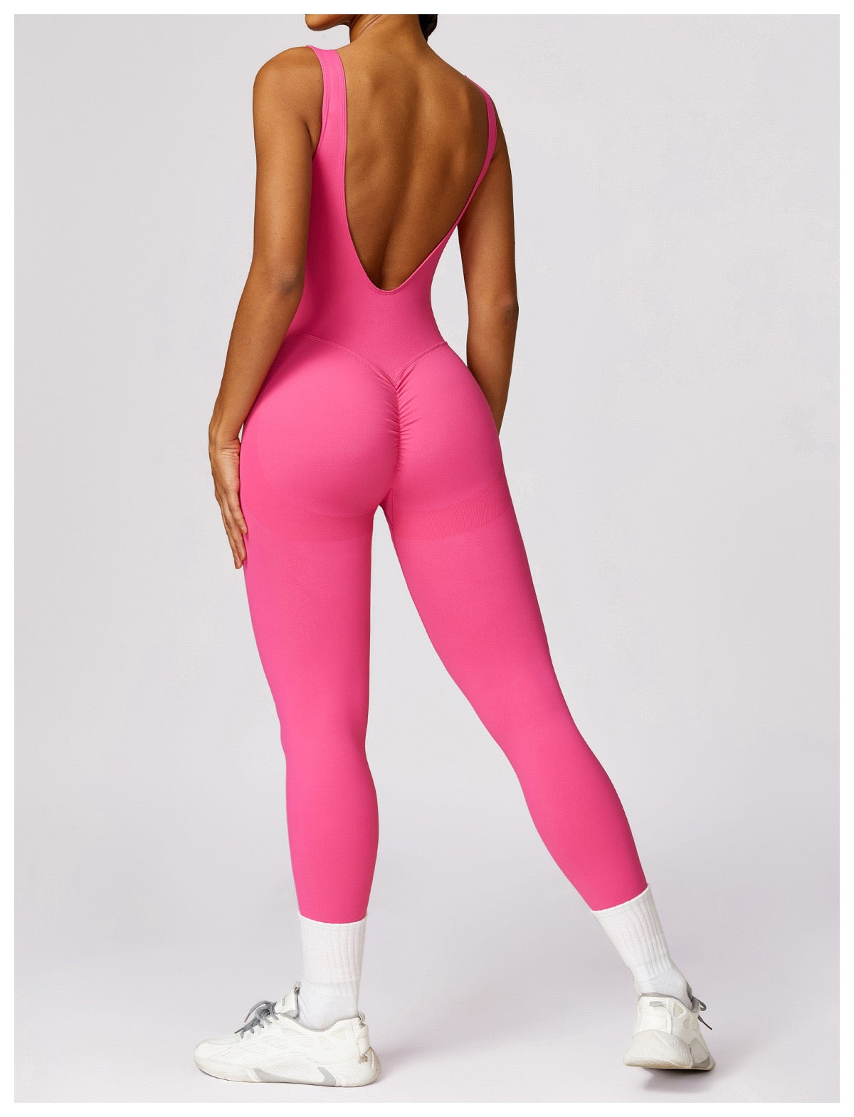 Seamless Backless Yoga Jumpsuit With Sculpting Fit