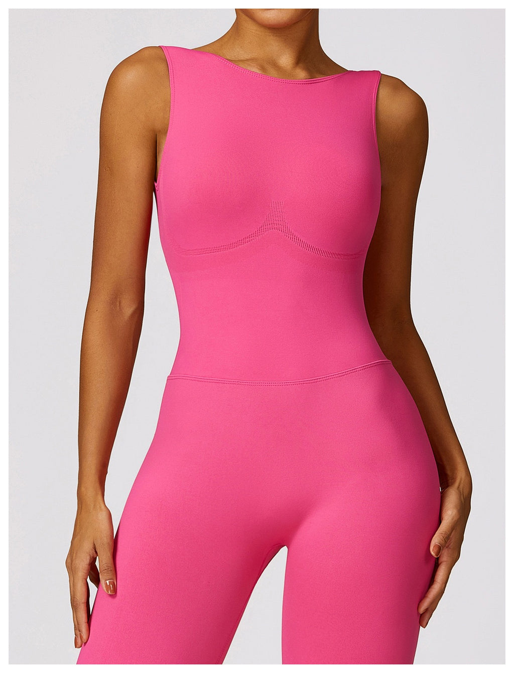 Seamless Backless Yoga Jumpsuit With Sculpting Fit