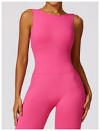 Seamless Backless Yoga Jumpsuit With Sculpting Fit
