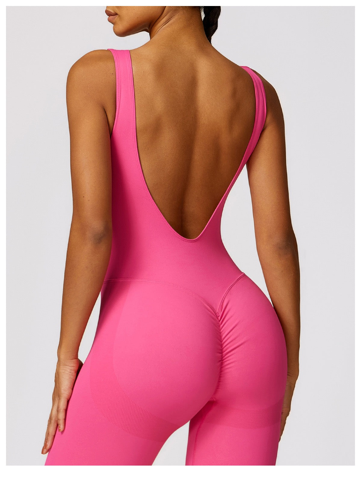Seamless Backless Yoga Jumpsuit With Sculpting Fit