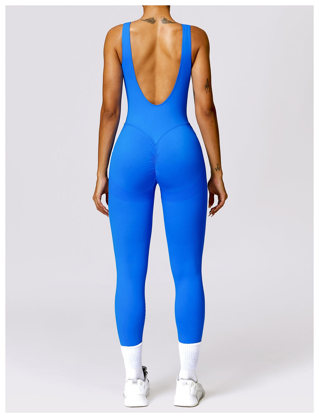 Seamless Backless Yoga Jumpsuit With Sculpting Fit