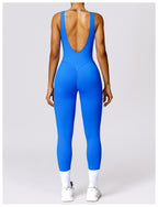 Seamless Backless Yoga Jumpsuit With Sculpting Fit