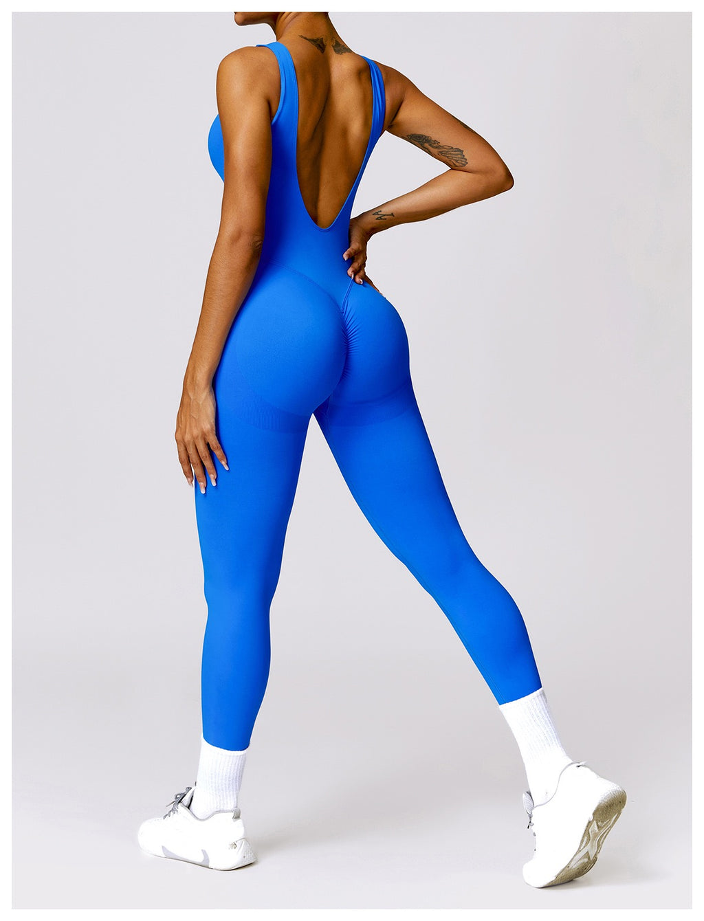 Seamless Backless Yoga Jumpsuit With Sculpting Fit
