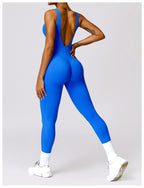 Seamless Backless Yoga Jumpsuit With Sculpting Fit