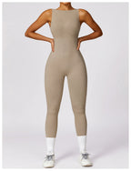 Seamless Backless Yoga Jumpsuit With Sculpting Fit