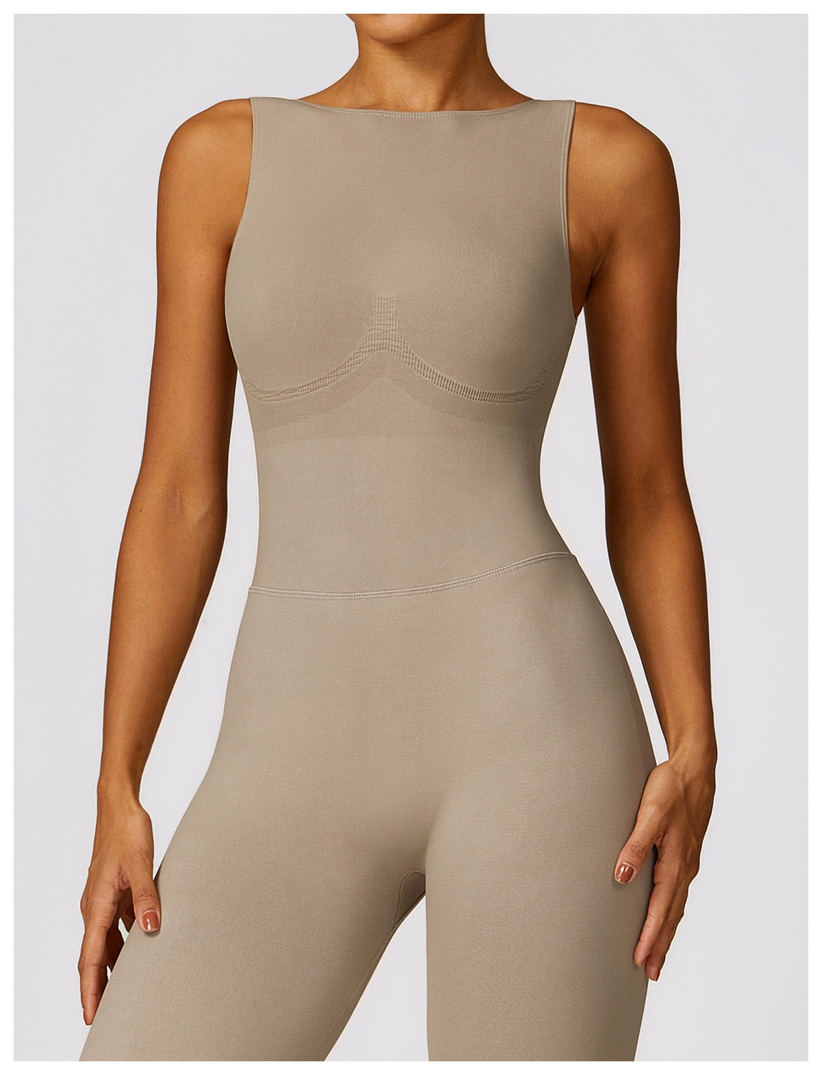 Seamless Backless Yoga Jumpsuit With Sculpting Fit