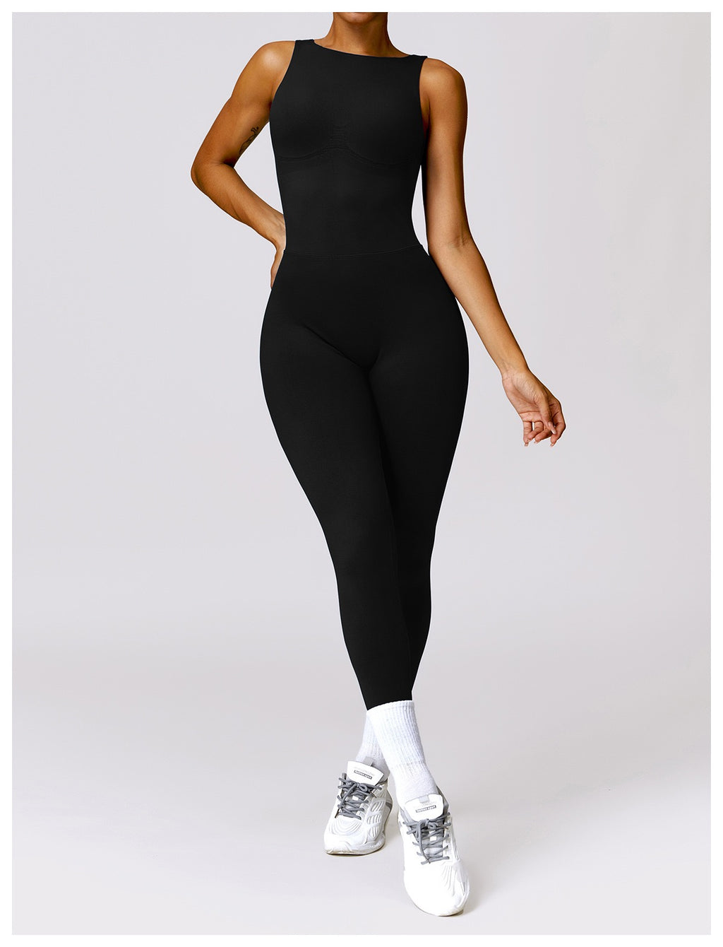 Seamless Backless Yoga Jumpsuit With Sculpting Fit