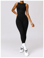 Seamless Backless Yoga Jumpsuit With Sculpting Fit
