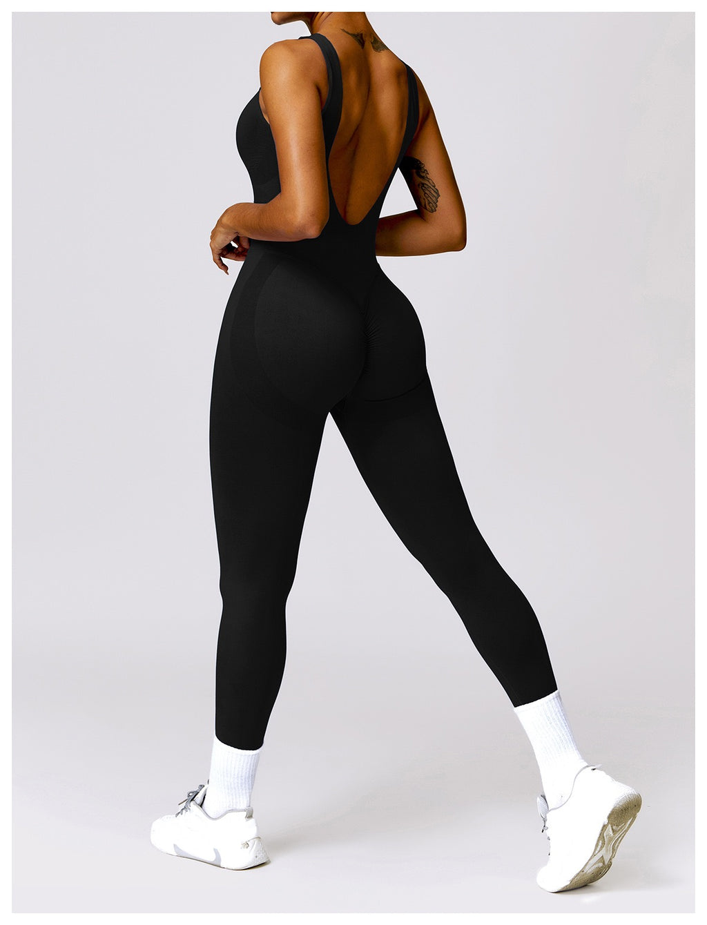 Seamless Backless Yoga Jumpsuit With Sculpting Fit