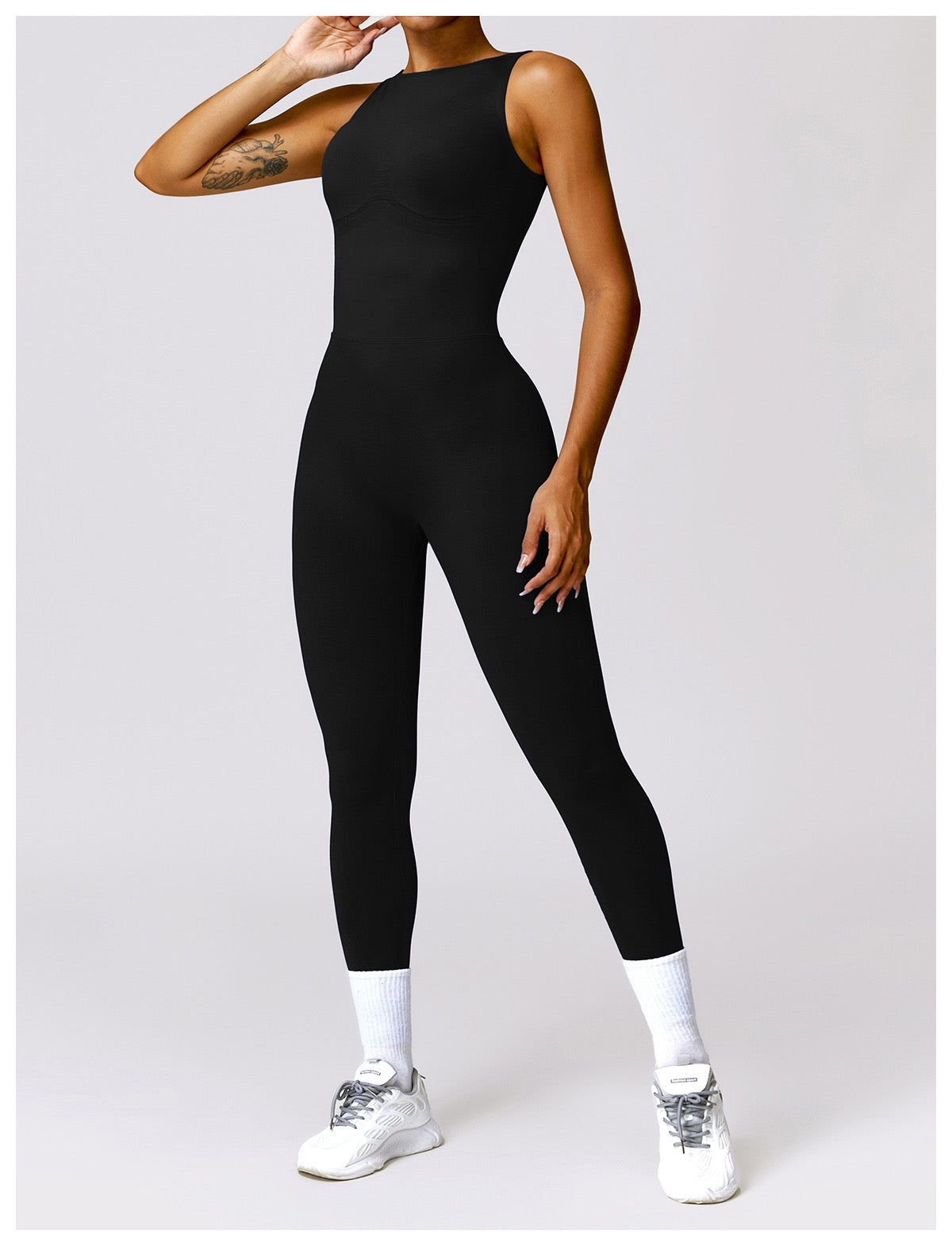 Seamless Backless Yoga Jumpsuit With Sculpting Fit