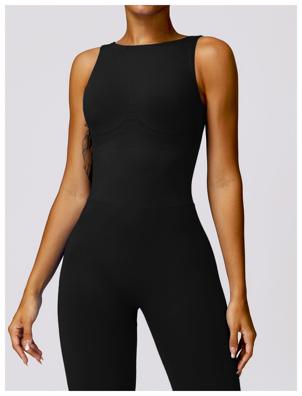 Seamless Backless Yoga Jumpsuit With Sculpting Fit